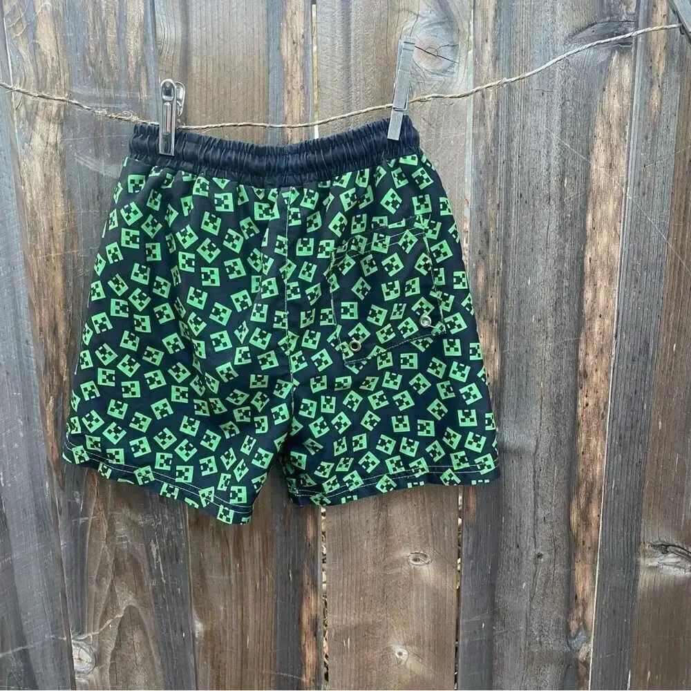 Boys Minecraft swimming shorts size 7-8 years
